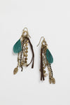 Feather Combo Dangling Earrings Earrings Leto Collection   