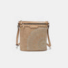 Nicole Lee USA Metallic Stitching Embroidery Inlaid Rhinestone Crossbody Bag Crossbody Bag Trendsi Beige One Size 