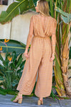 Davi & Dani Printed V-Neck Sleeveless Jumpsuit Jumpsuits Davi & Dani   