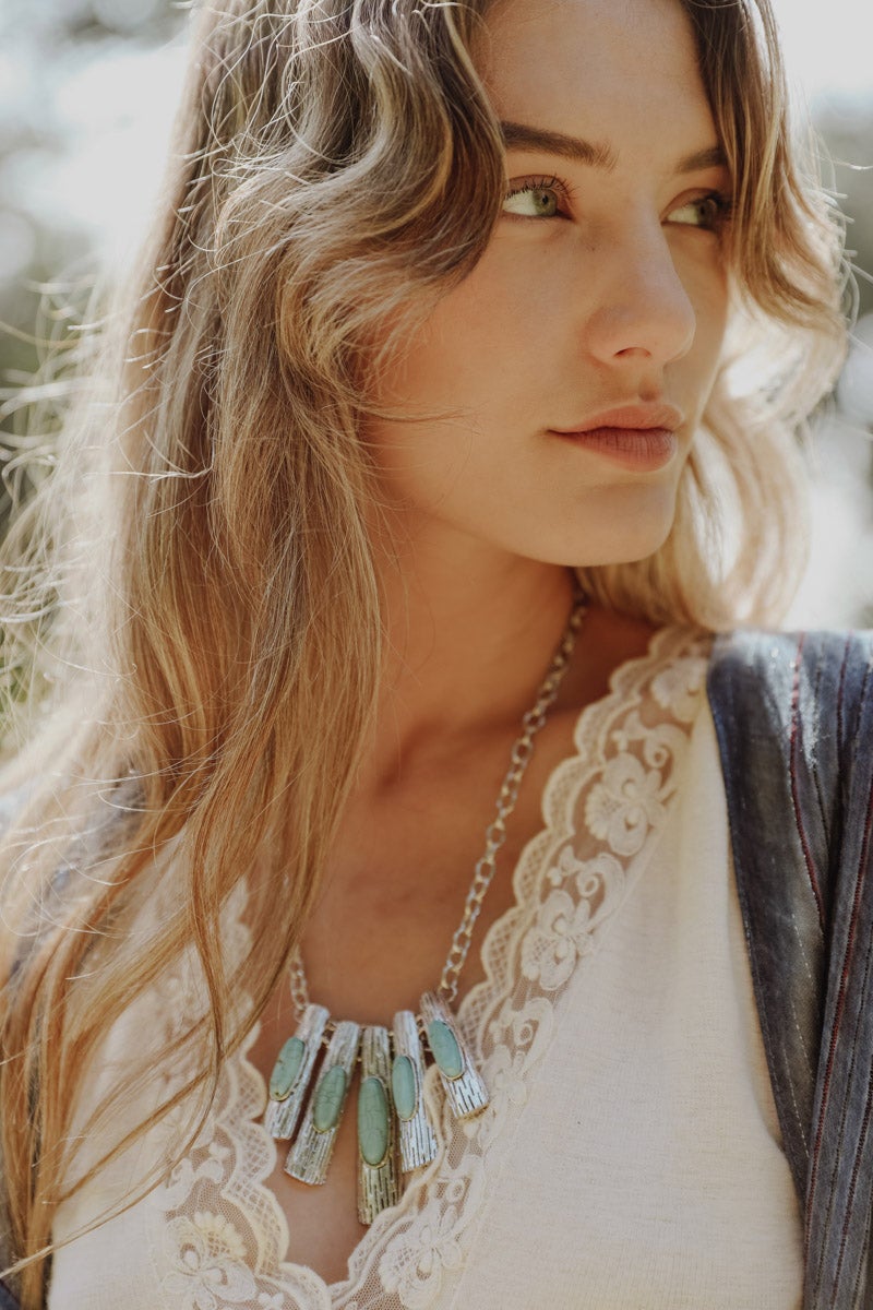 Five-Piece Turquoise Pendant Necklace - NeoKira Unlimited