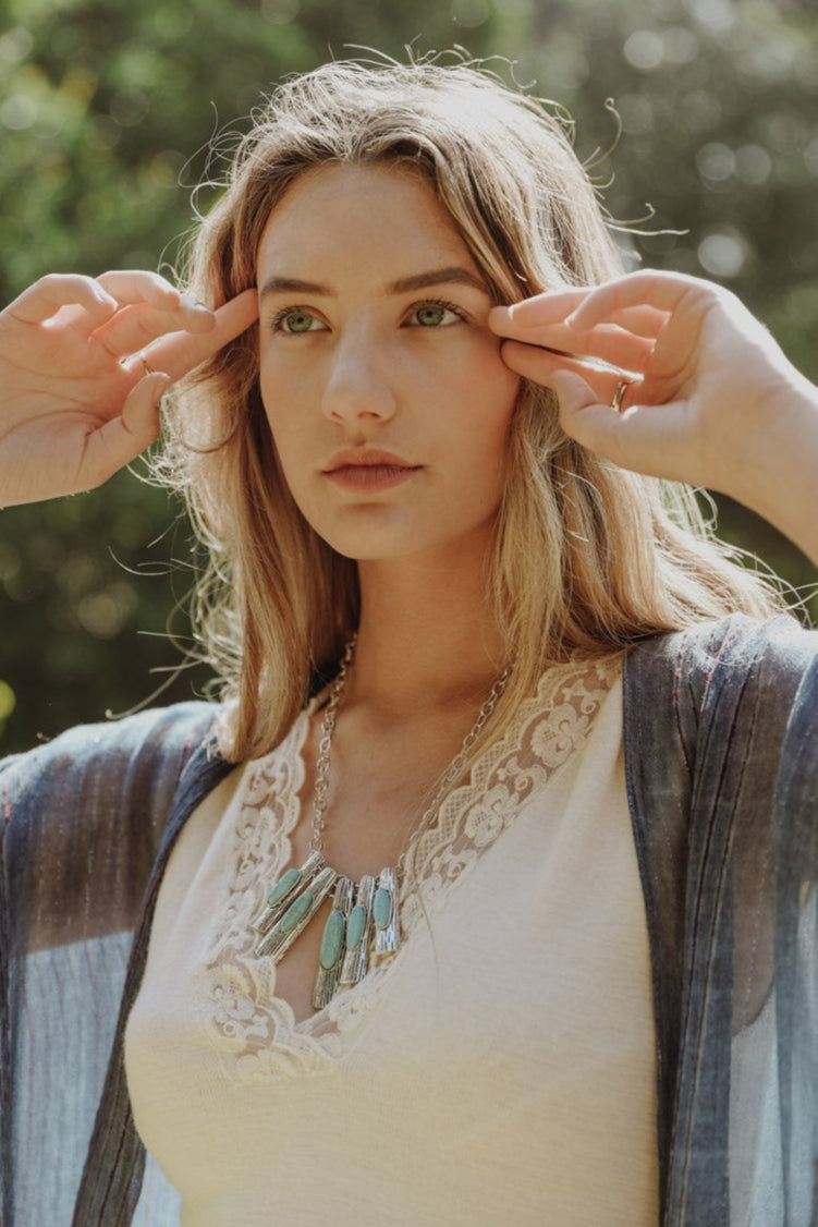 Five-Piece Turquoise Pendant Necklace - NeoKira Unlimited