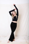 Flared Lounge Pants Pants Leto Collection Small Black 