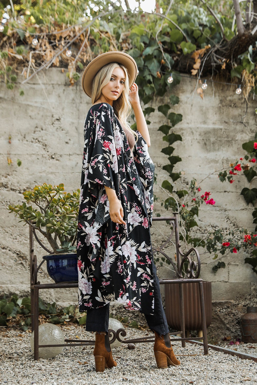 Floral Butterfly Sleeve Kimono - NeoKira Unlimited