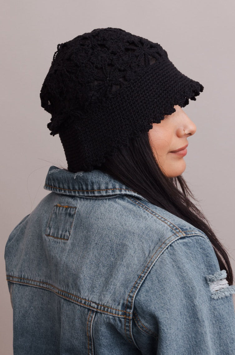 Floral Crochet Bucket Sun Hat - NeoKira Unlimited