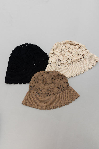 Floral Crochet Bucket Sun Hat Hats Leto Collection   