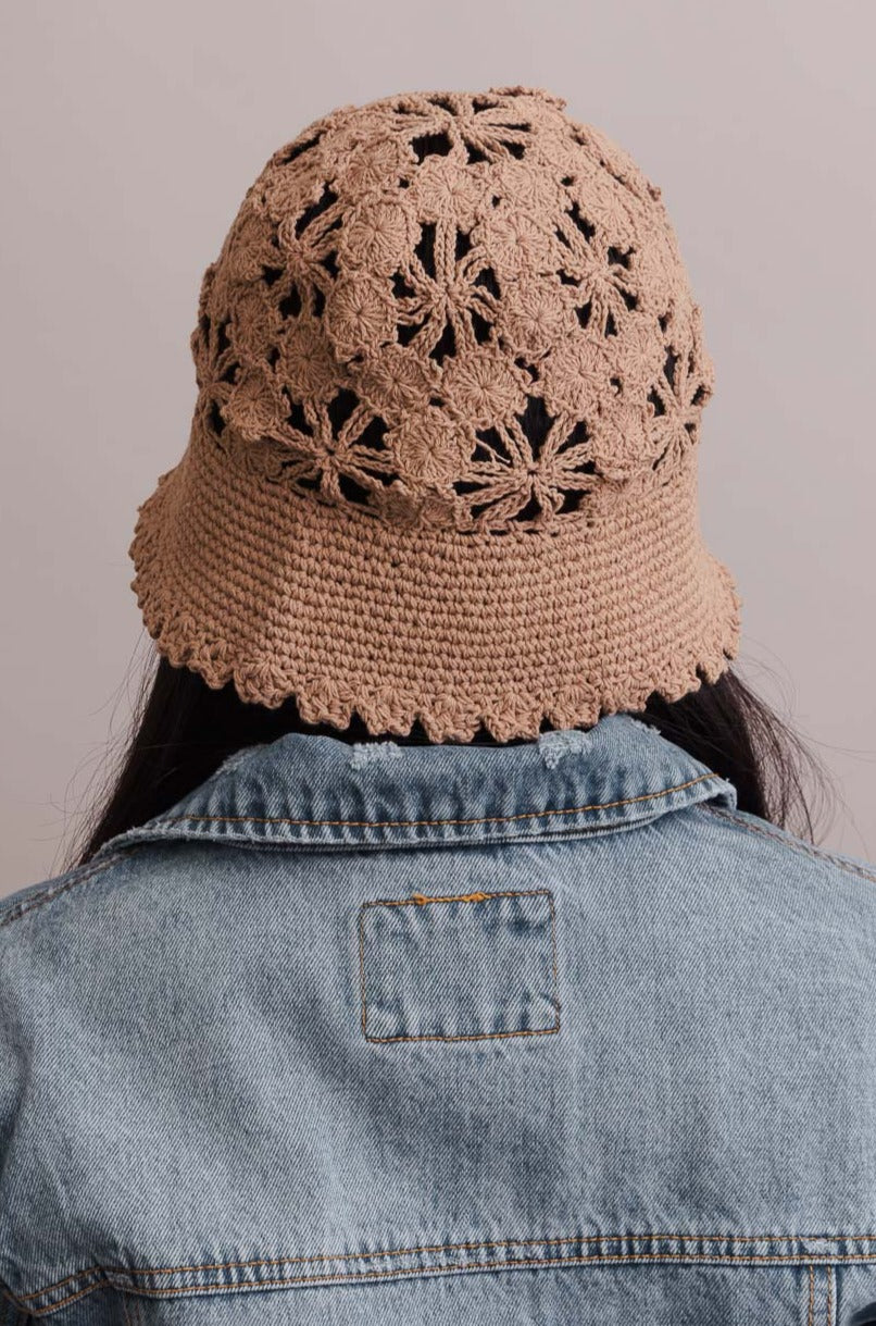 Floral Crochet Bucket Sun Hat - NeoKira Unlimited