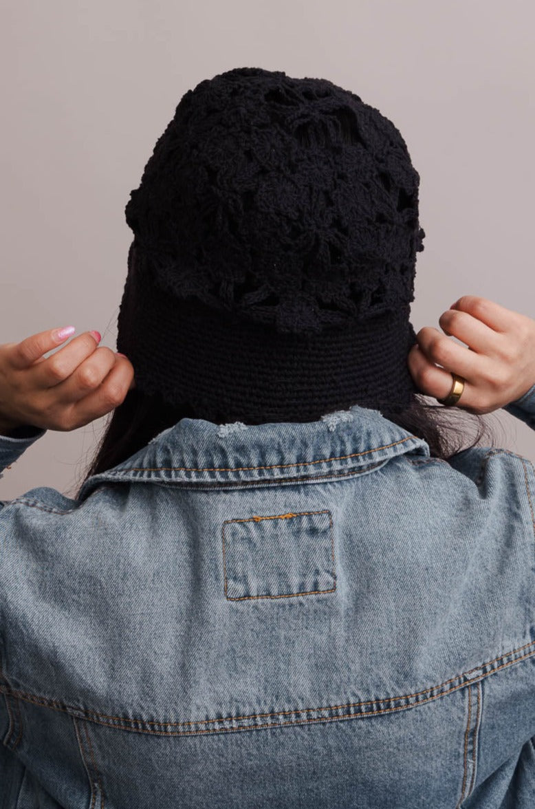 Floral Crochet Bucket Sun Hat - NeoKira Unlimited