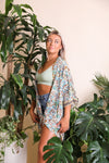 Floral Front Tie Kimono Wrap Kimono Leto Collection   