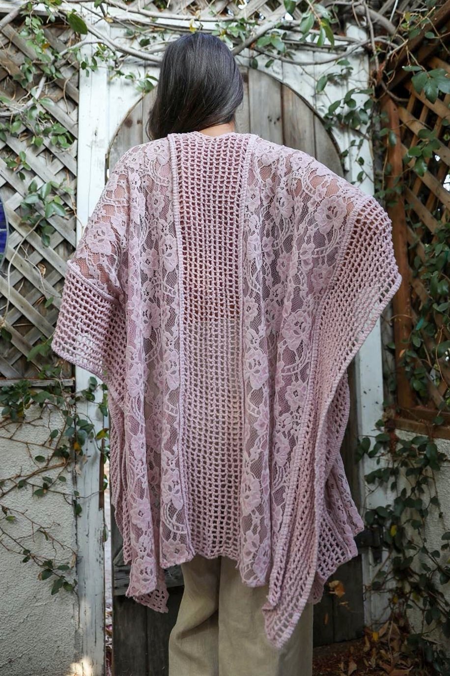 Open Front Floral Knit Kimono – Casual Elegance - NeoKira Unlimited