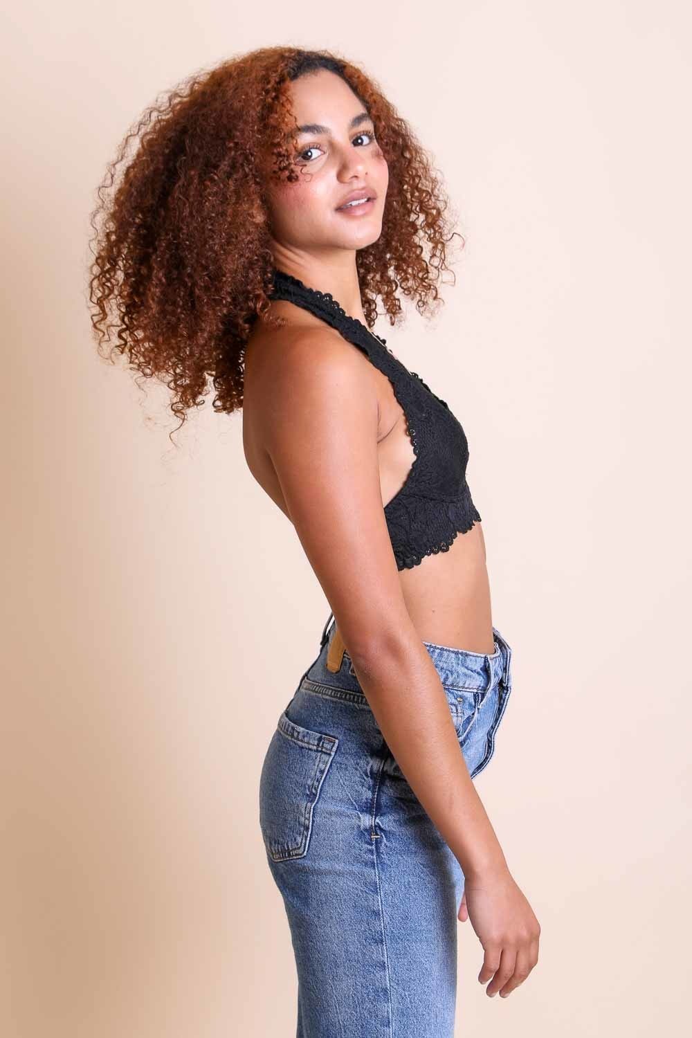 Floral Lace Halter - NeoKira Unlimited