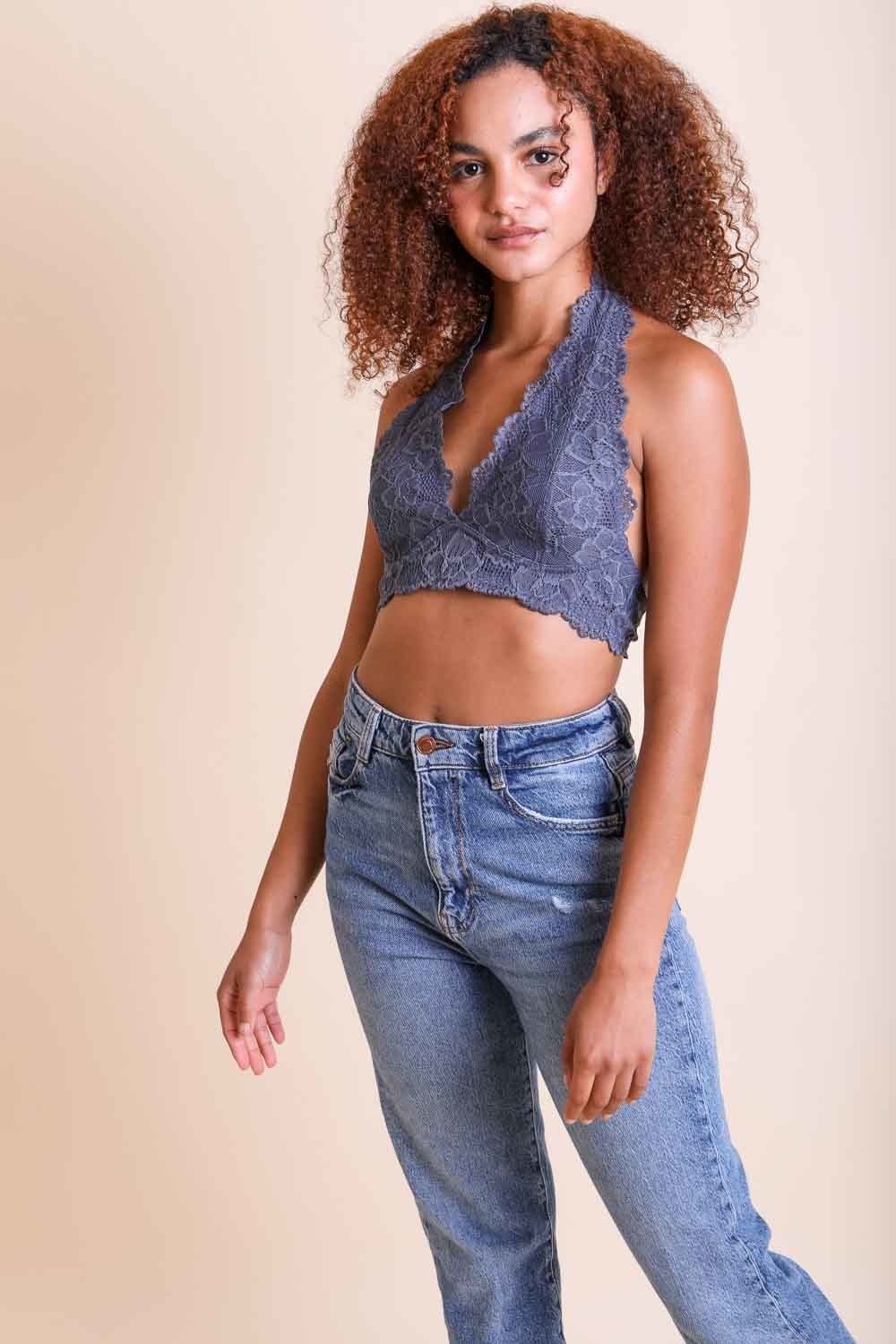 Floral Lace Halter - NeoKira Unlimited