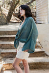 Flounce Sleeve Kimono Wrap Kimono Leto Collection   