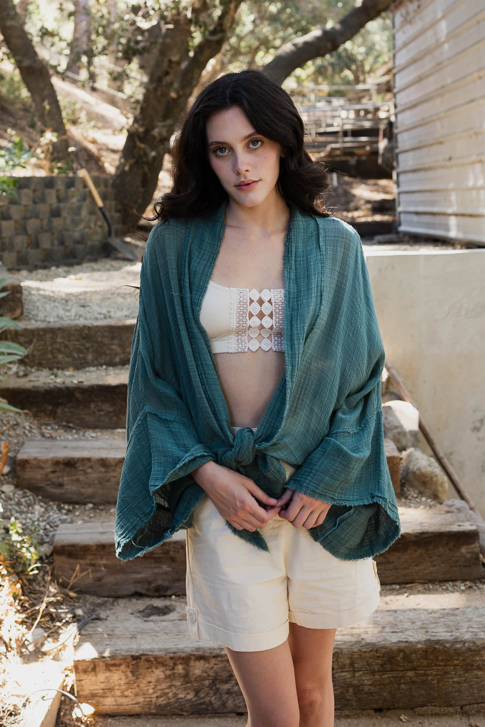 Flounce Sleeve Kimono Wrap - NeoKira Unlimited