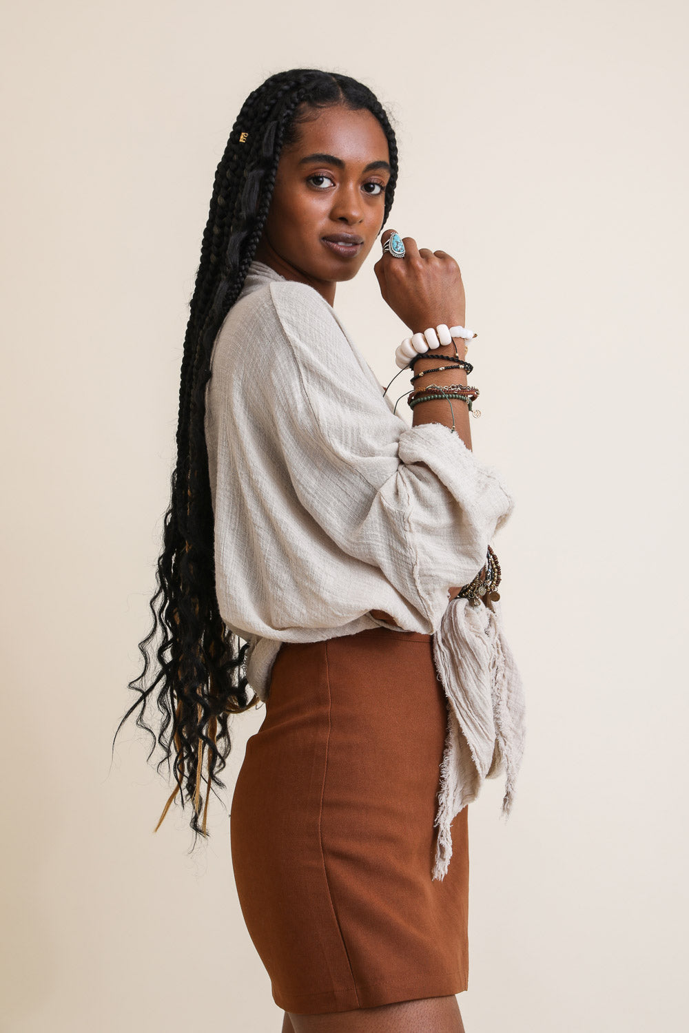 Flounce Sleeve Kimono Wrap - NeoKira Unlimited