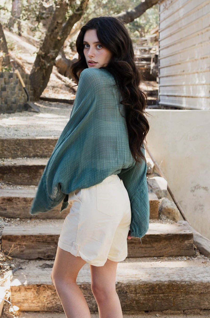 Flounce Sleeve Kimono Wrap - NeoKira Unlimited