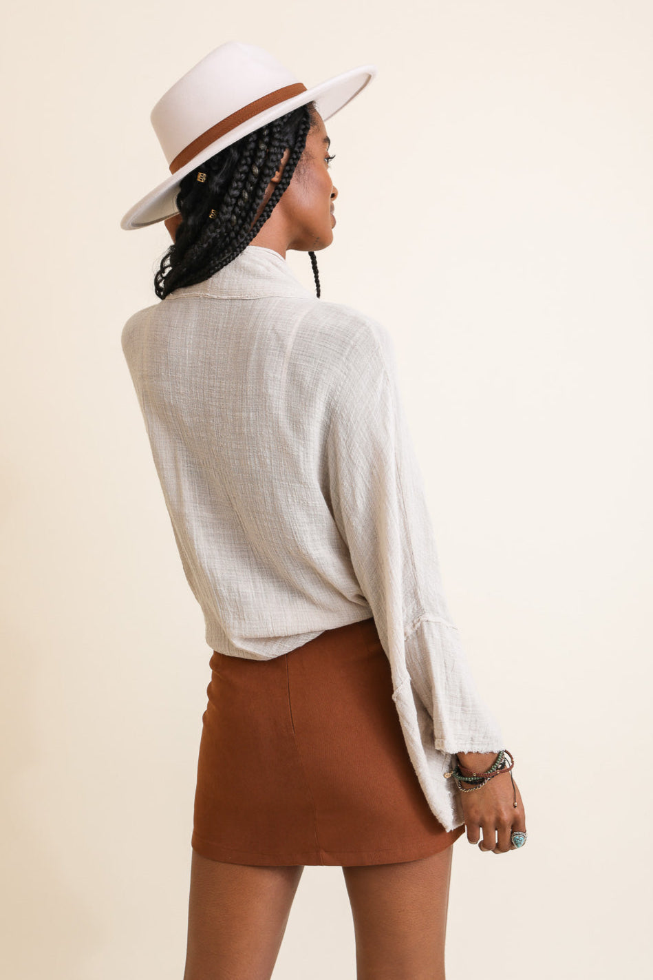 Flounce Tie-Front Kimono Wrap - NeoKira Unlimited