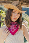 Flower Field Bandana Bandanas Leto Collection Berry  