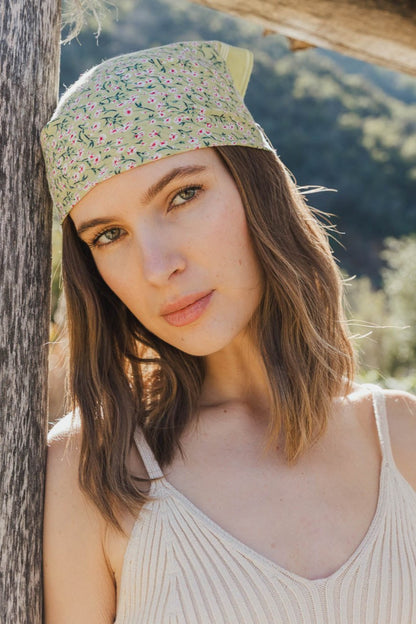 Flower Field Bandana Hats & Hair Sage