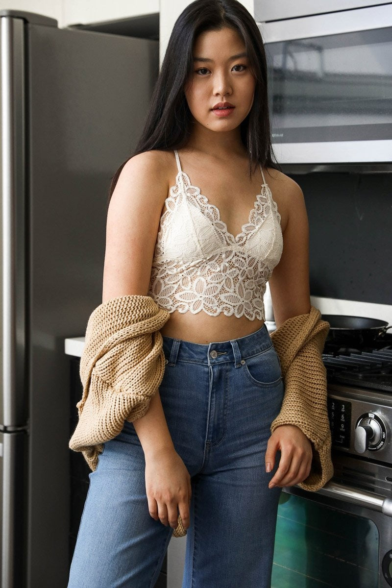 Floral Lace Bralette - NeoKira Unlimited