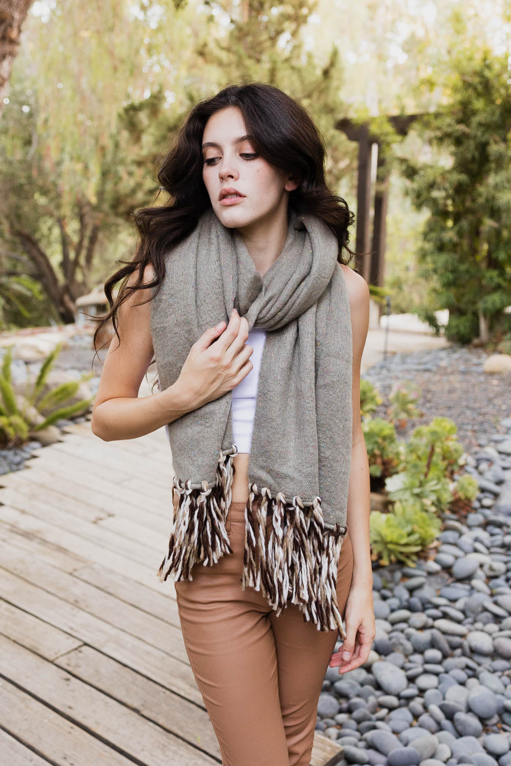 Frayed Bohemian Flow Scarf - NeoKira Unlimited