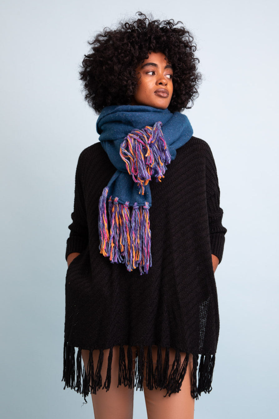 Frayed Bohemian Flow Scarf - NeoKira Unlimited