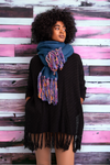 Frayed Bohemian Flow Scarf Scarves Leto Collection   