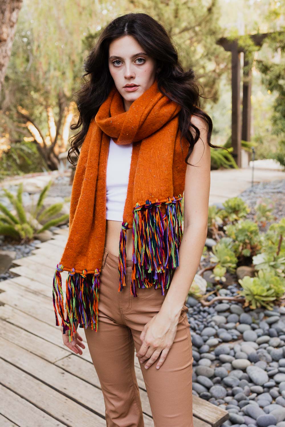 Frayed Bohemian Flow Scarf - NeoKira Unlimited