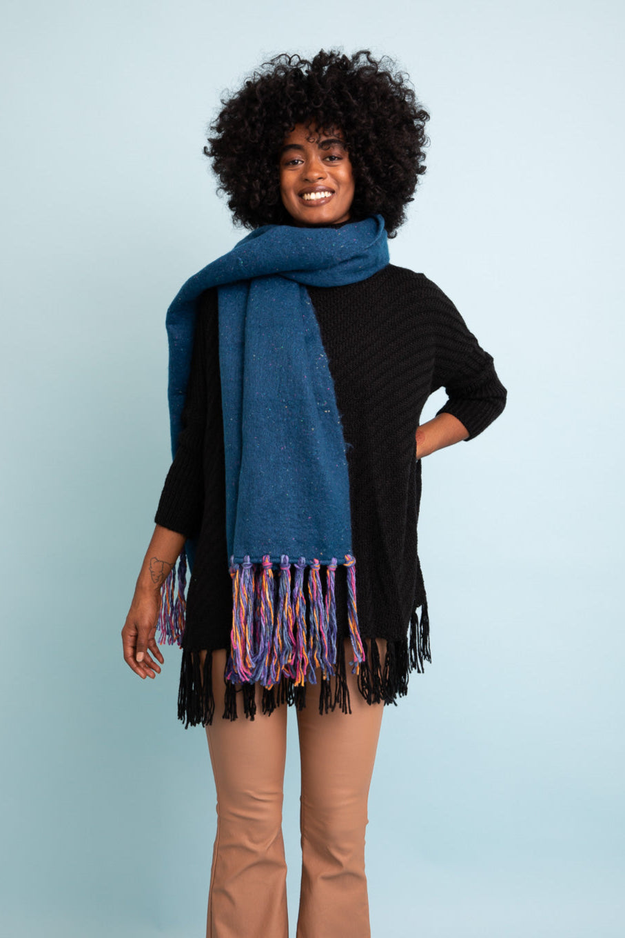 Frayed Bohemian Flow Scarf - NeoKira Unlimited