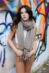 Frayed Bohemian Flow Scarf Scarves Leto Collection   