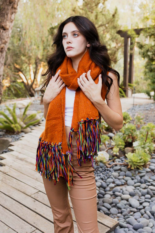 Frayed Bohemian Flow Scarf - NeoKira Unlimited