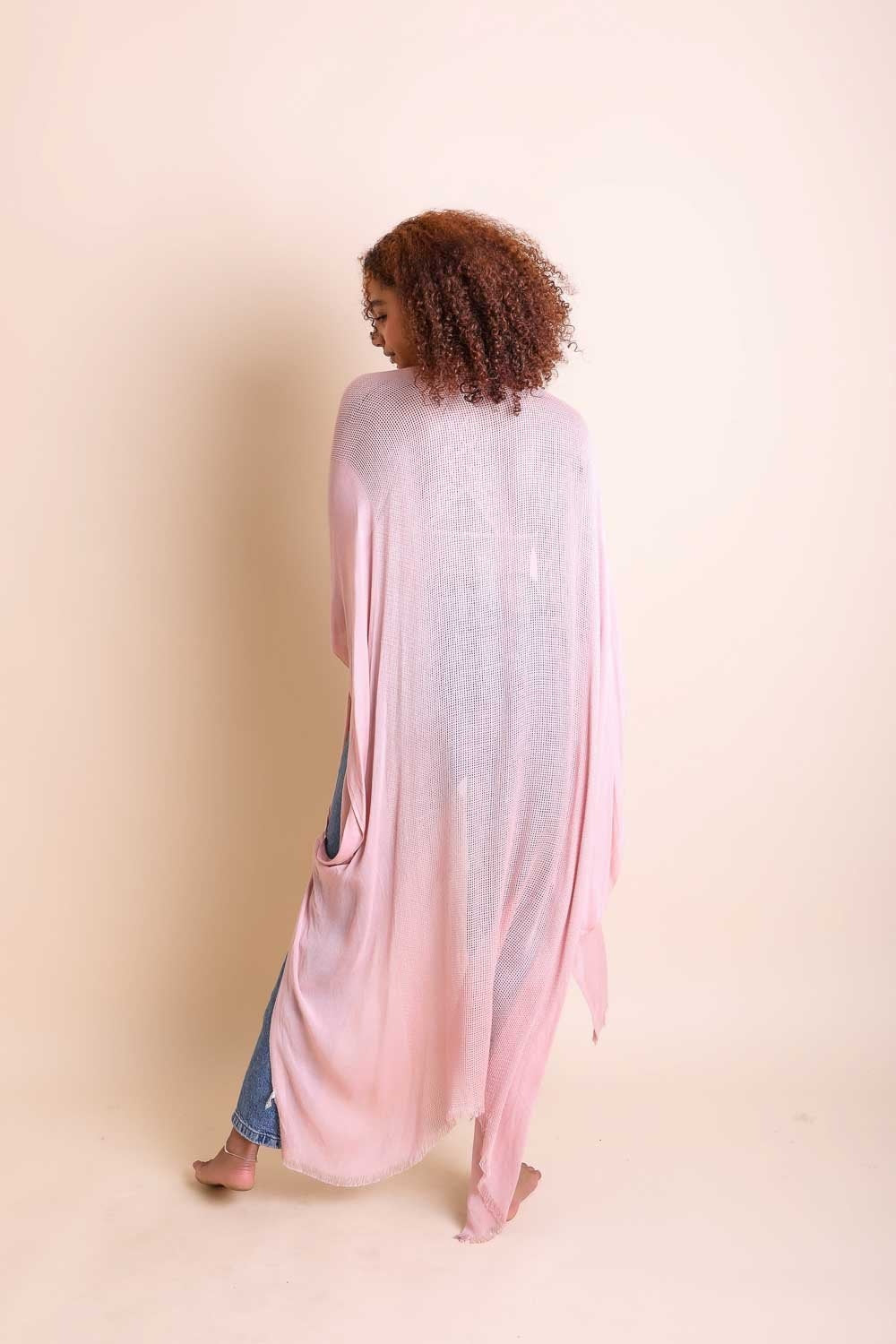 Frayed Trim Kimono - NeoKira Unlimited