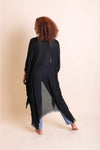 Frayed Trim Kimono Kimono Leto Collection   