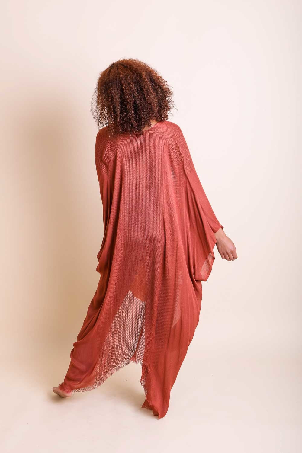 Frayed Trim Kimono - NeoKira Unlimited