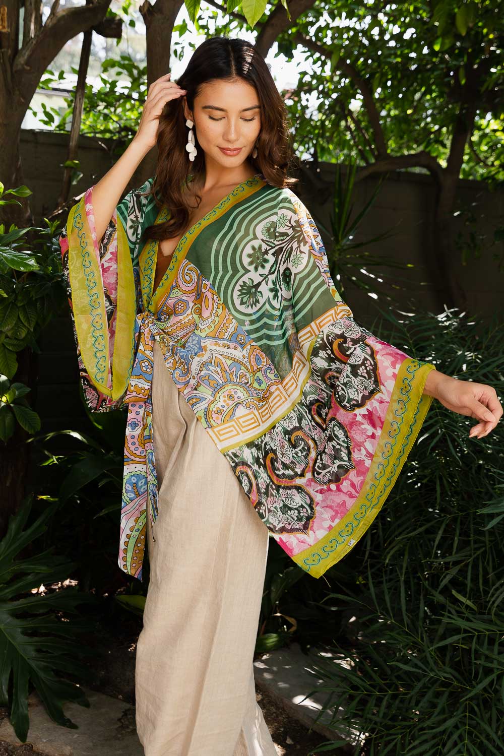 Free Spirit Boho Tie Front Wrap w/ Armholes - NeoKira Unlimited