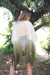 Fringe Boho Style Ombre Ruana Kimono Leto Collection   