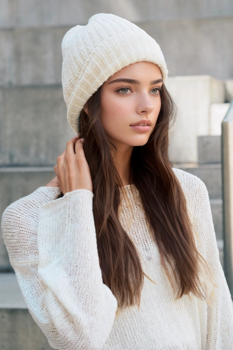 Soft Chenille Beanie - NeoKira Unlimited