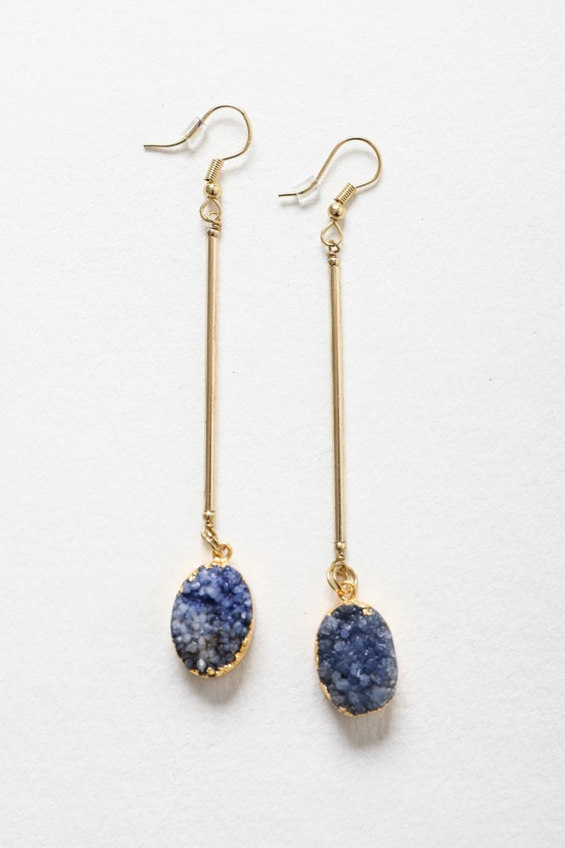 Gemstone Drop Earrings - NeoKira Unlimited