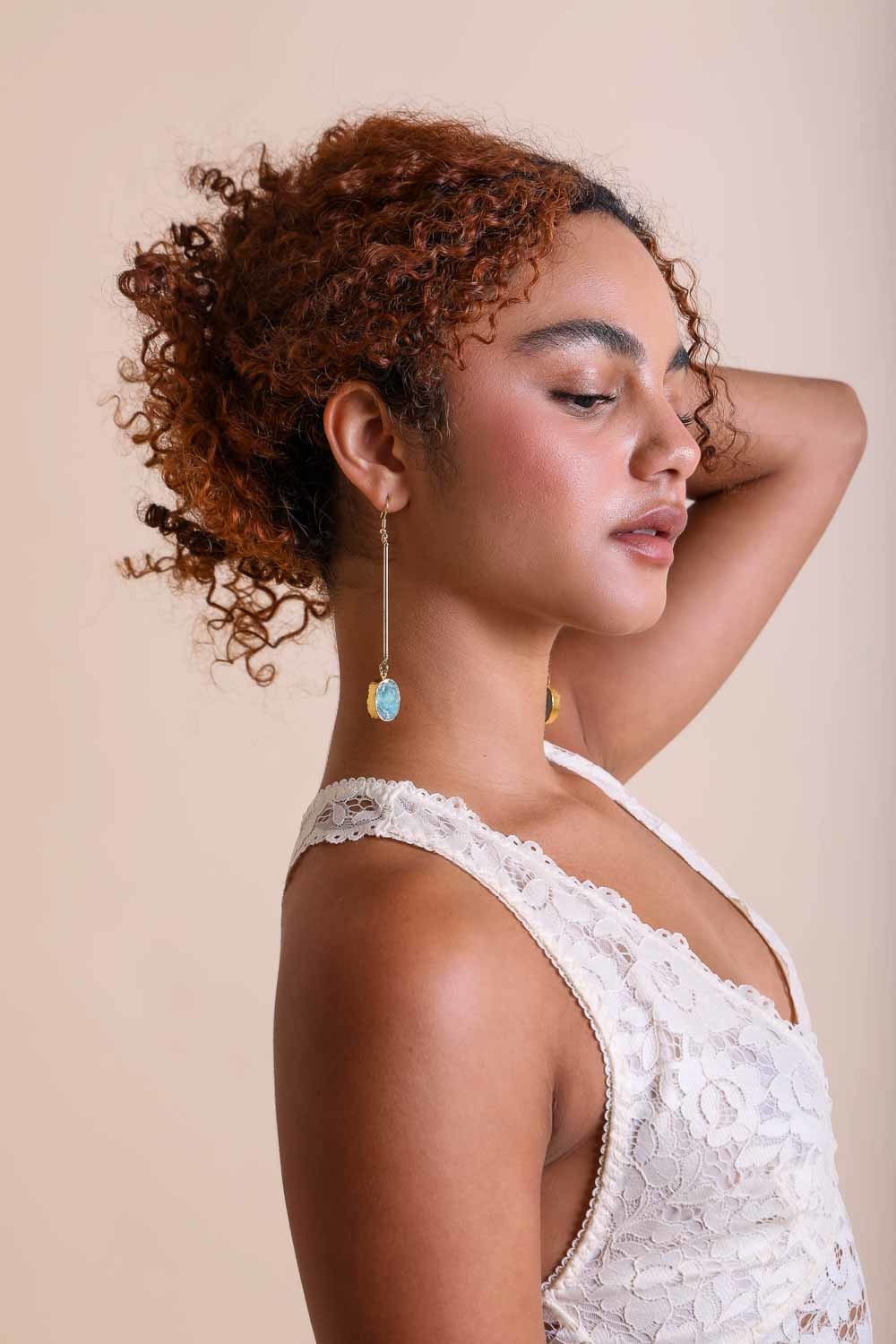 Gemstone Drop Earrings - NeoKira Unlimited