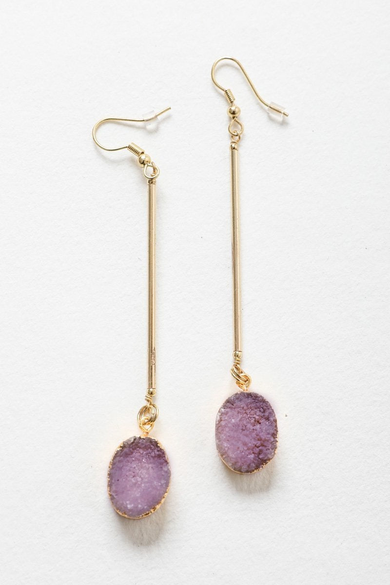 Gemstone Drop Earrings - NeoKira Unlimited