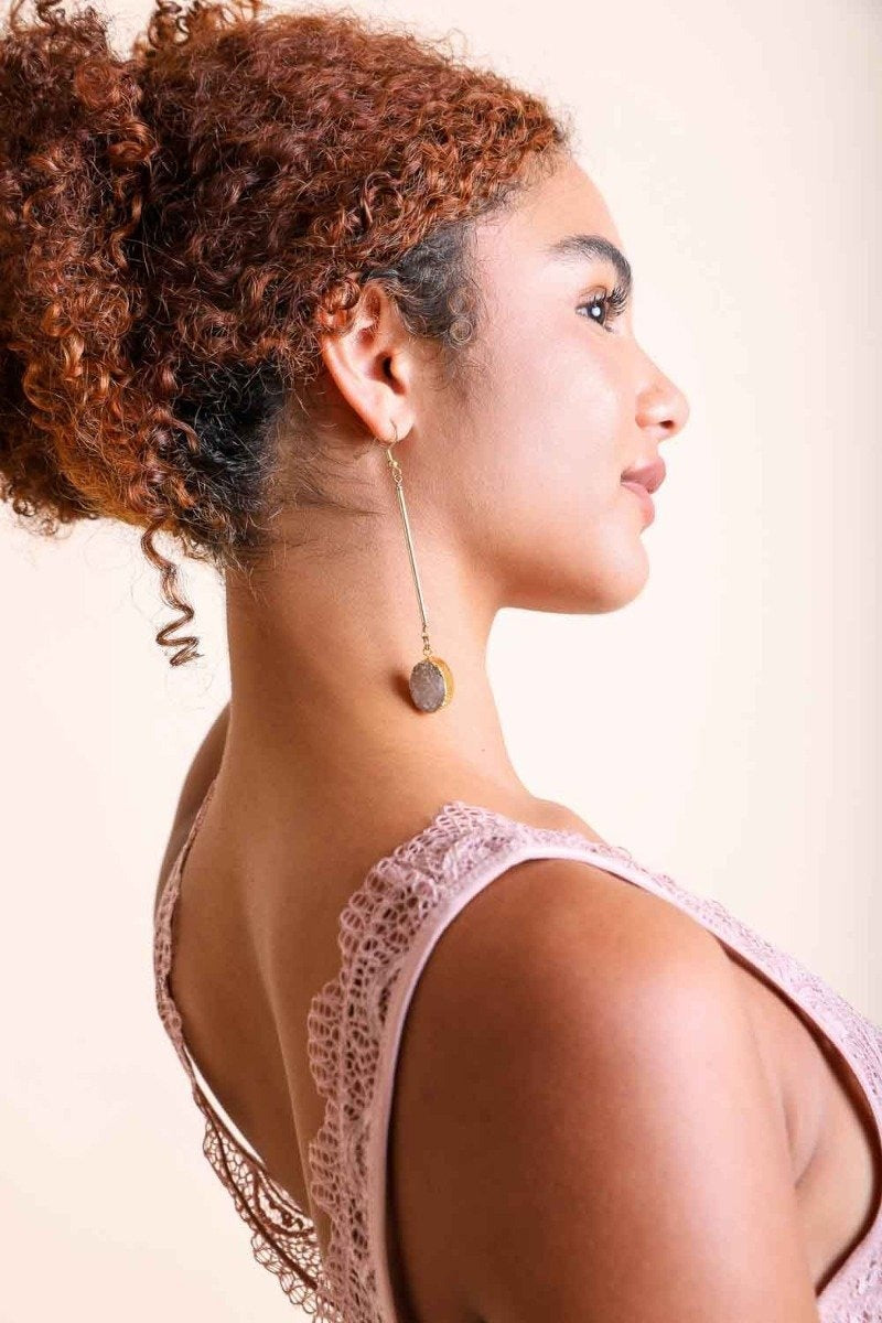 Gemstone Drop Earrings - NeoKira Unlimited