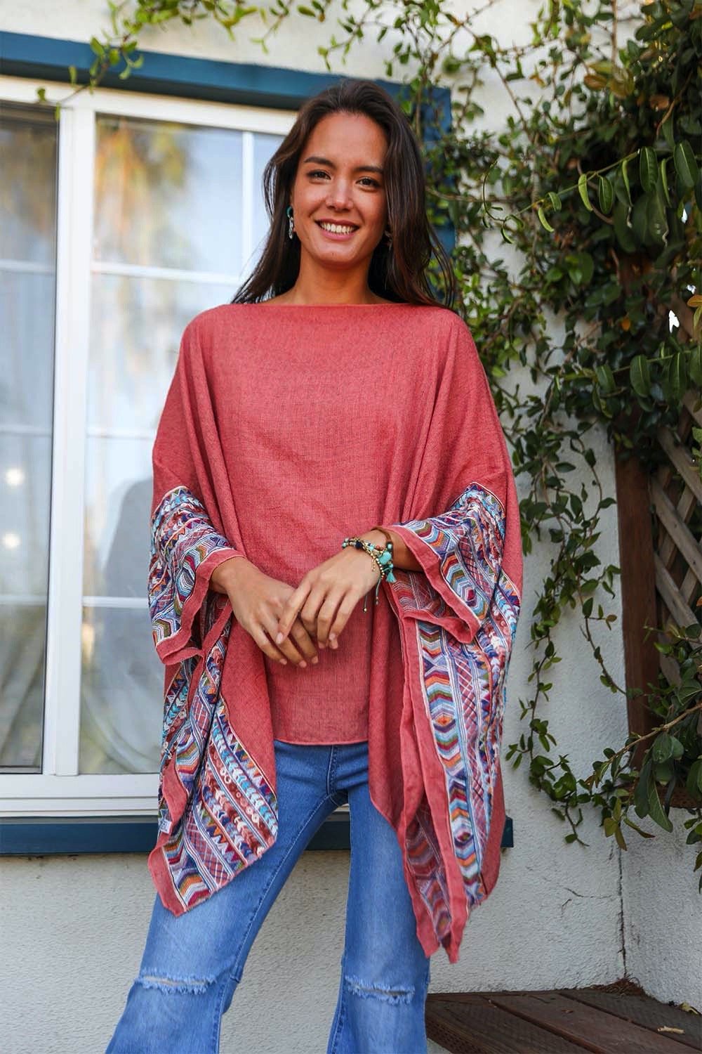 Geometric Embroidered Tunic Kimono Leto Collection   