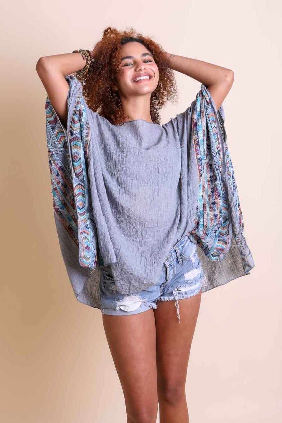 Geometric Embroidered Tunic - NeoKira Unlimited