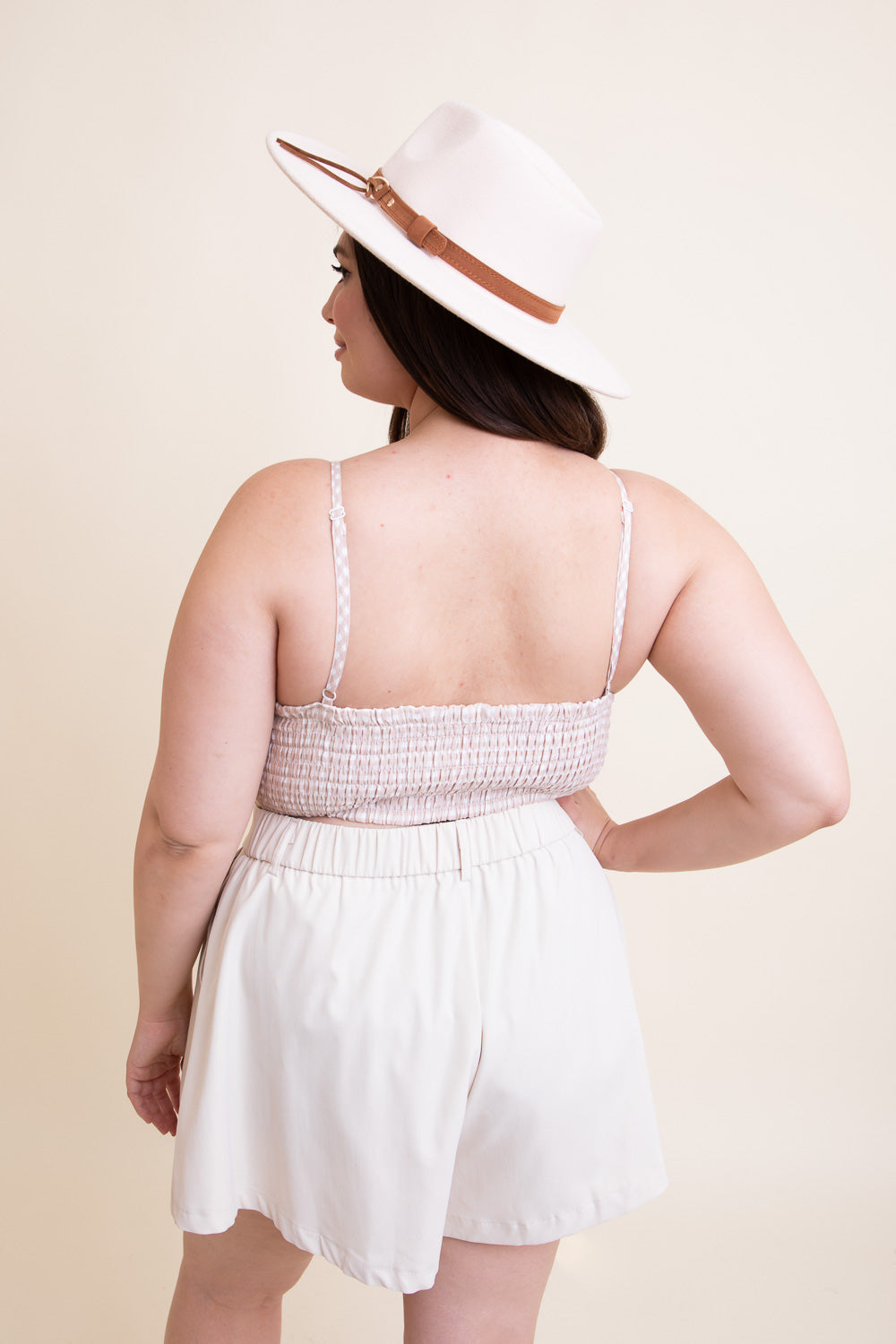 Gingham Smocked Bralette Plus - NeoKira Unlimited
