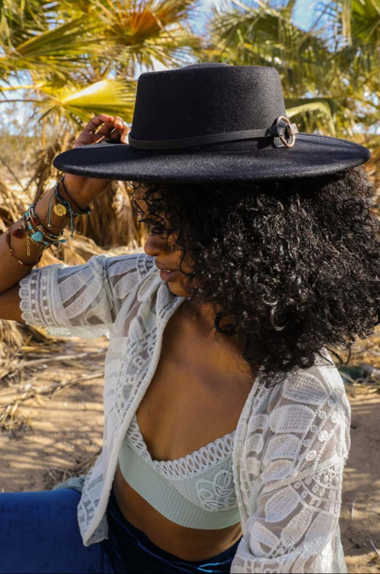 Gold Ring Buckle Bolero Hat - NeoKira Unlimited