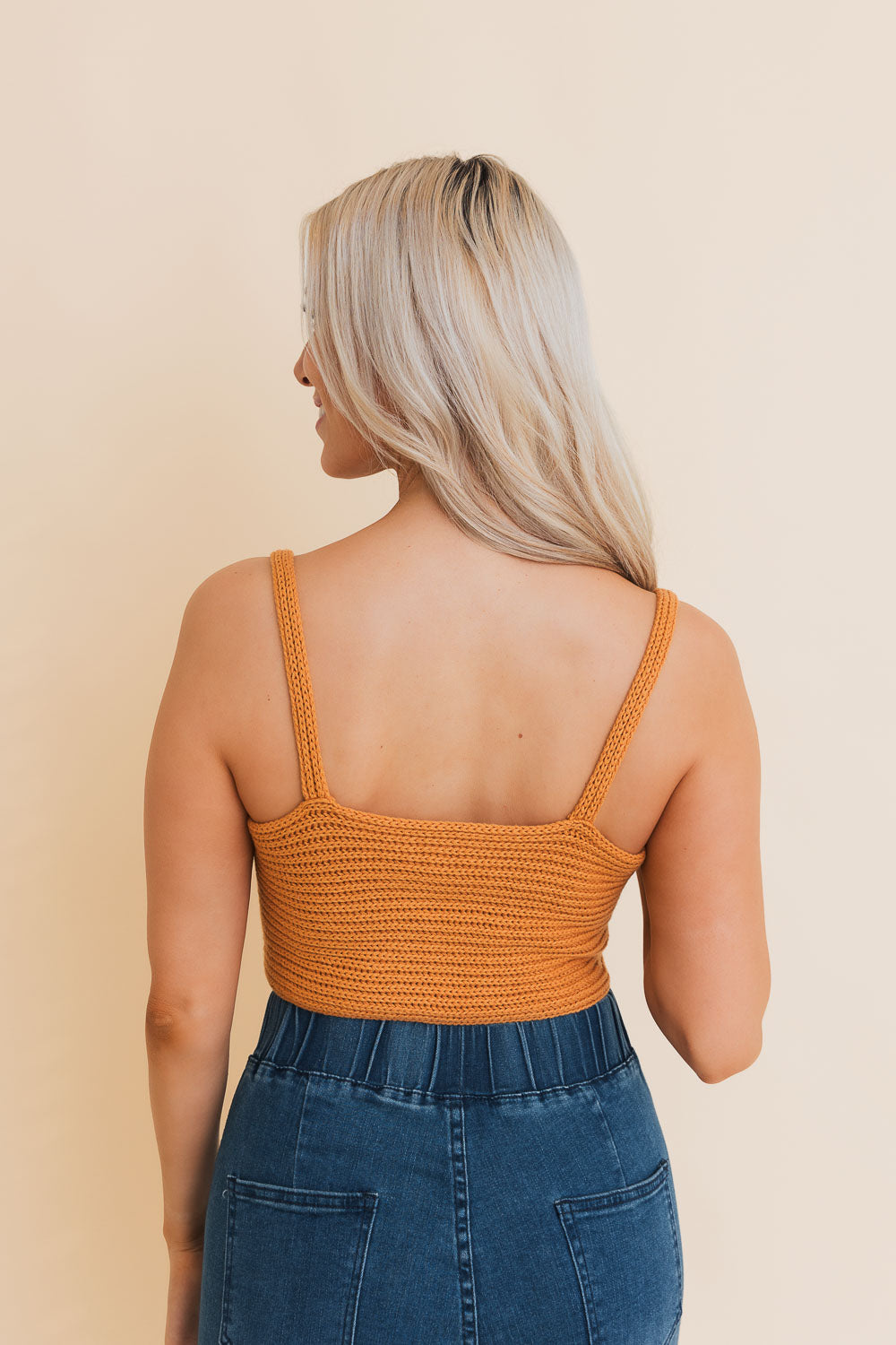 Groove Wave Knit Button Brami Top - NeoKira Unlimited
