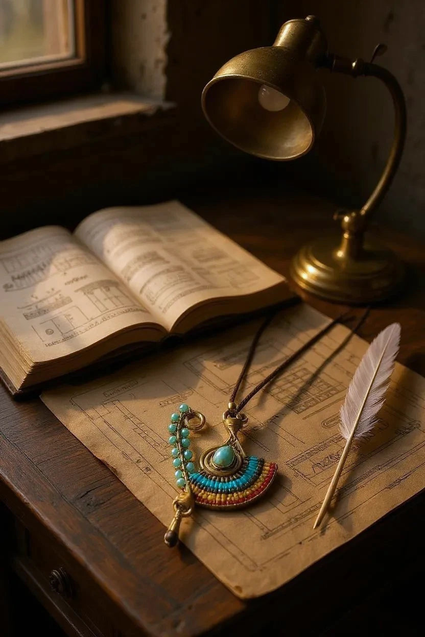 Boho-Chic Handmade Woven Wired Pendant Long Adjustable Necklace - NeoKira Unlimited