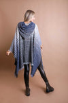 Herringbone Hooded Poncho Ponchos Leto Collection   