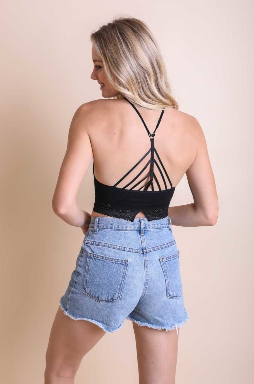 High Neck Crochet Trim Brami - NeoKira Unlimited