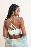 High Neck Crochet Trim Bralette Bralette Leto Collection   