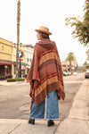 Hooded Tartan Ruana Ponchos Leto Collection   